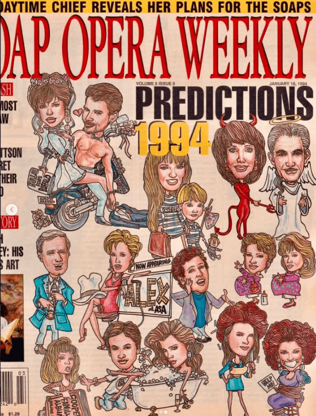 Soap Opera Weekly 1994 predictions caricature cover